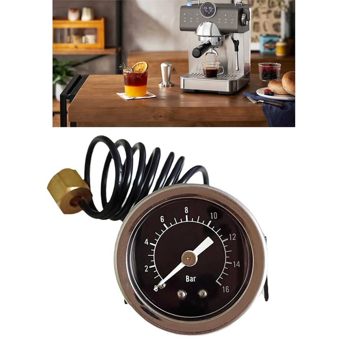 Manomètre de pression A47T hau - Pressure Gauge Espresso avis et prix