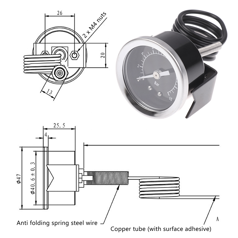 Manomètre de pression pour mac - Pressure Gauge Espresso avis et prix